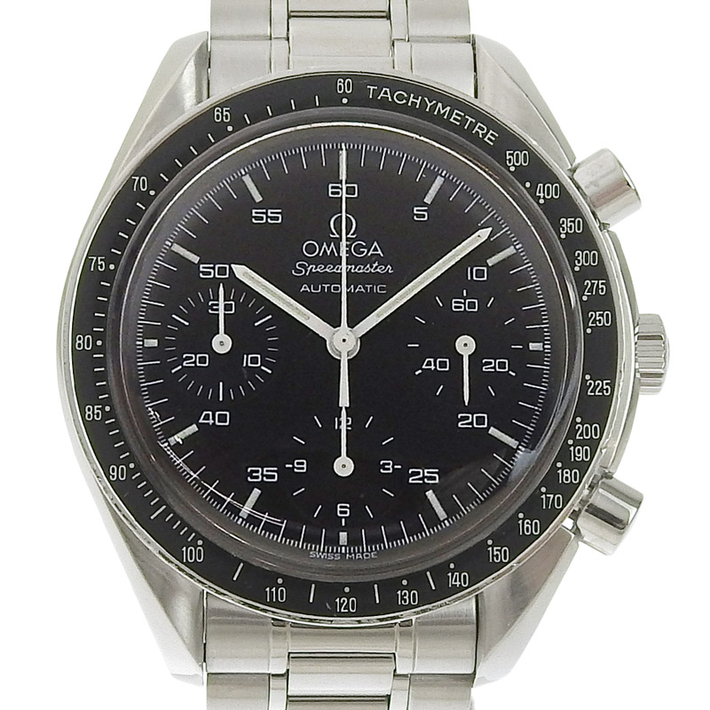 オメガ OMEGA スピードマスター メンズ 自動巻き 腕時計 SS ブラック文字盤 中古 OW0432
