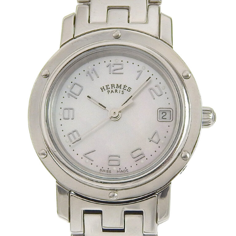 エルメス HERMES ケース：ＳＳ　ブレス：ＳＳ クリッパー ナクレ CL4.210