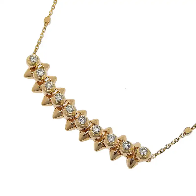 カルティエ CARTIER クラッシュドゥカルティエ ダイヤモンド ネックレス K18PG ダイヤモンド CRN7424312 美品  CA0475