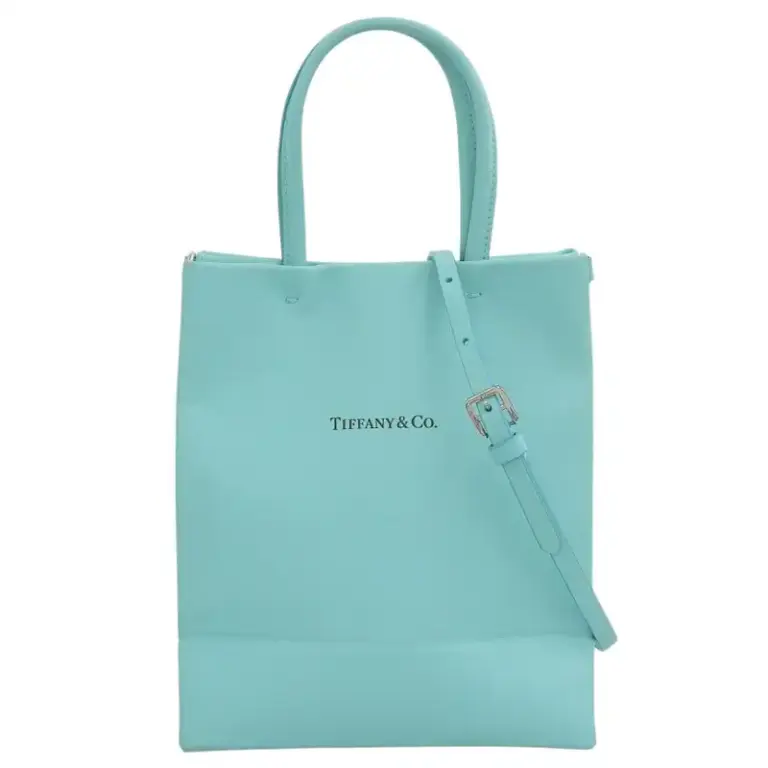 ティファニー TIFFANY & Co. レザー ショッピングトート ―