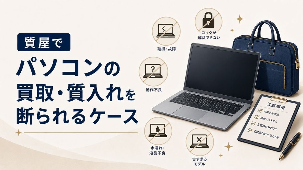質屋でパソコンの買取・質入れを断られるケース
