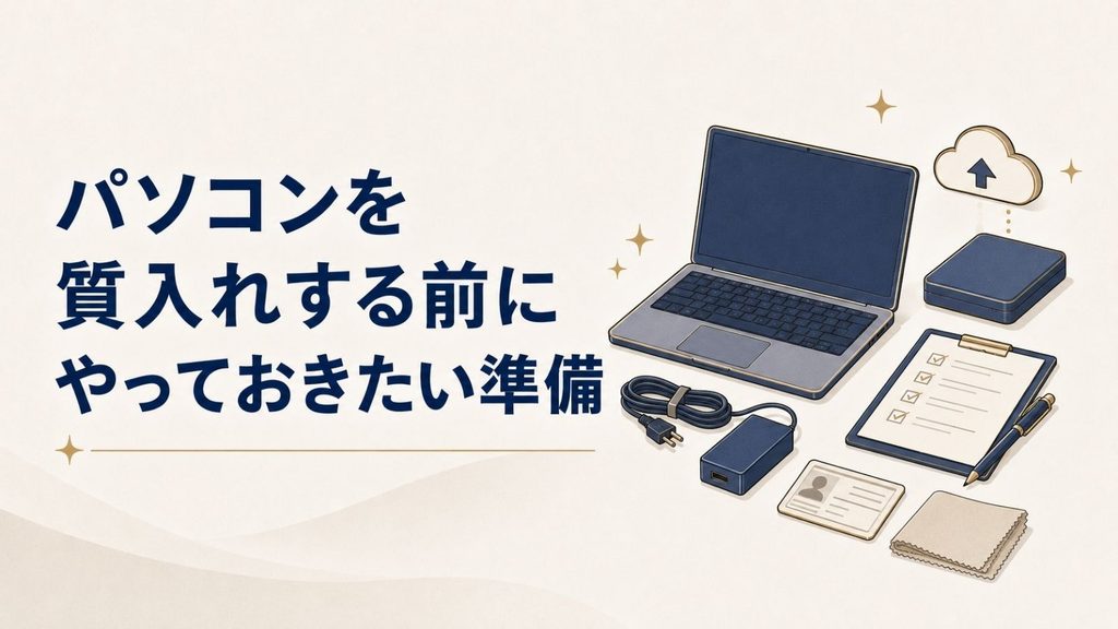 パソコンを質入れ・買取に出す前の準備