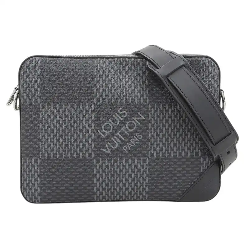 ルイヴィトン LOUIS VUITTON ダミエ グラフィット トリオ メッセンジャー 斜め掛け ショルダーバッグ N50017 中古  LV1900