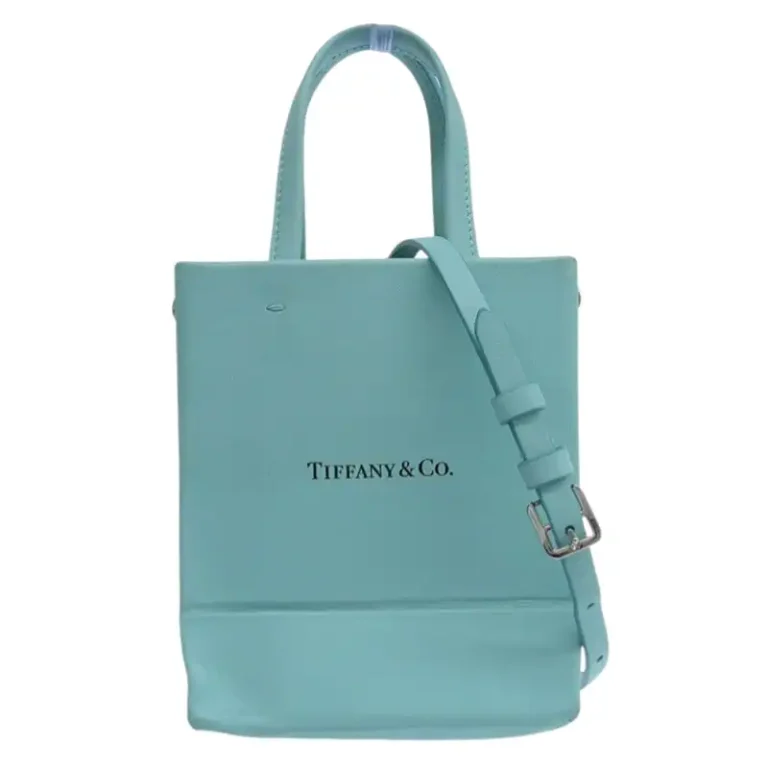 ティファニー TIFFANY & Co. レザー ミニショッピングトート ―