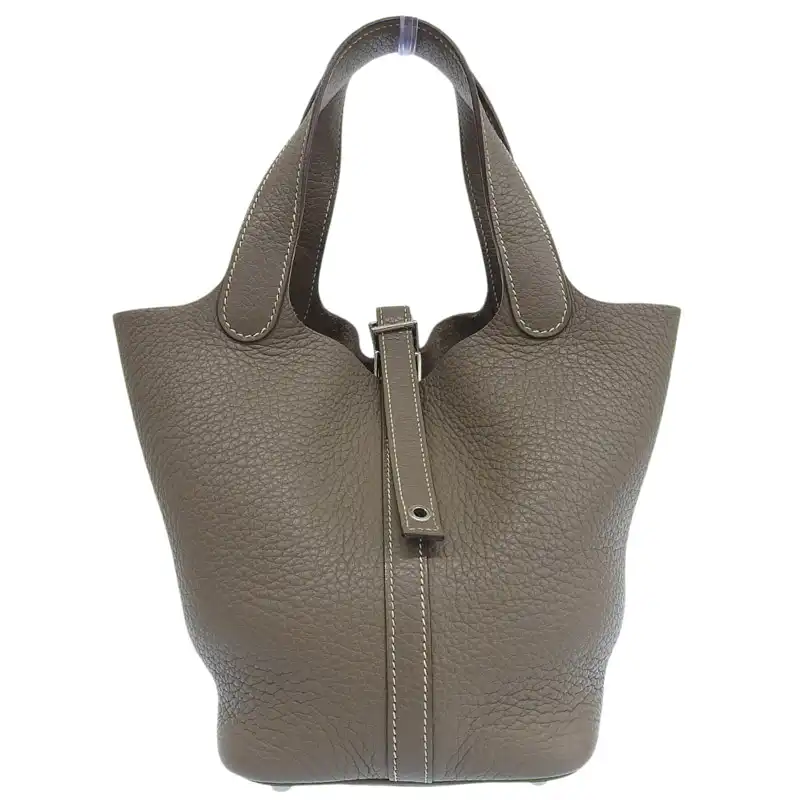 エルメス HERMES ピコタンロックPM ハンドバッグ トリヨンクレマンス エトゥープ □N刻印 2010年 中古 HE1142