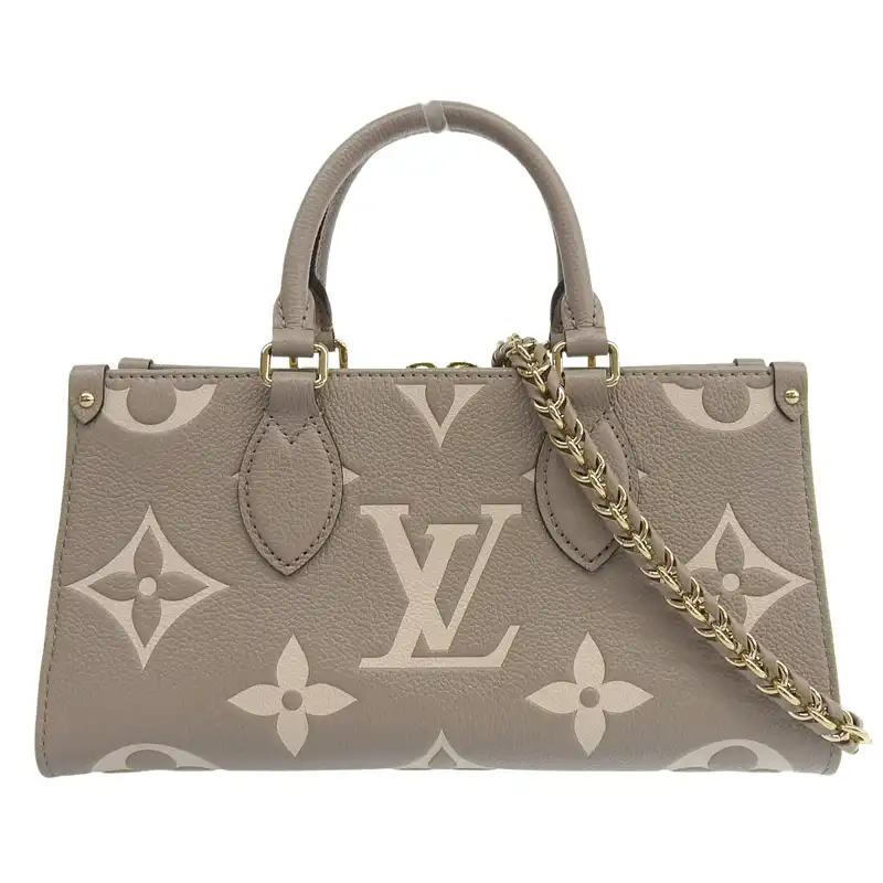 ルイヴィトン LOUIS VUITTON バイカラー モノグラム アンプラント オンザゴーEW トゥルトレール クレーム M23641 中古 LV1753
