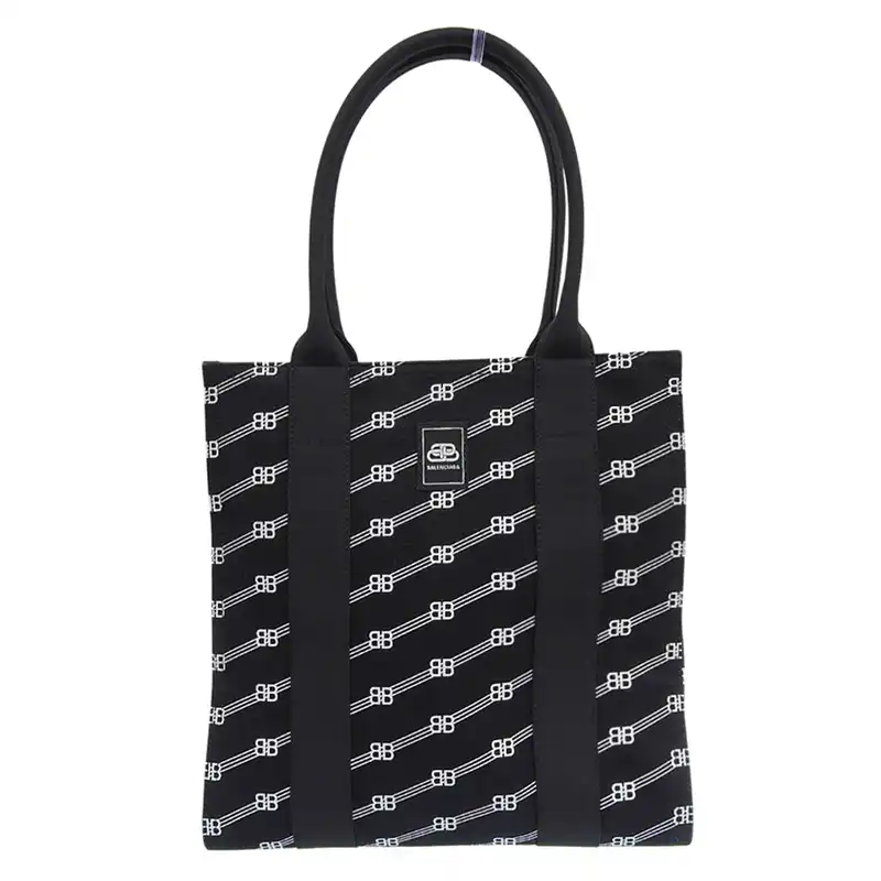 バレンシアガ BALENCIAGA トレードトート トートバッグ キャンバス ブラック 620883 中古  OB2695