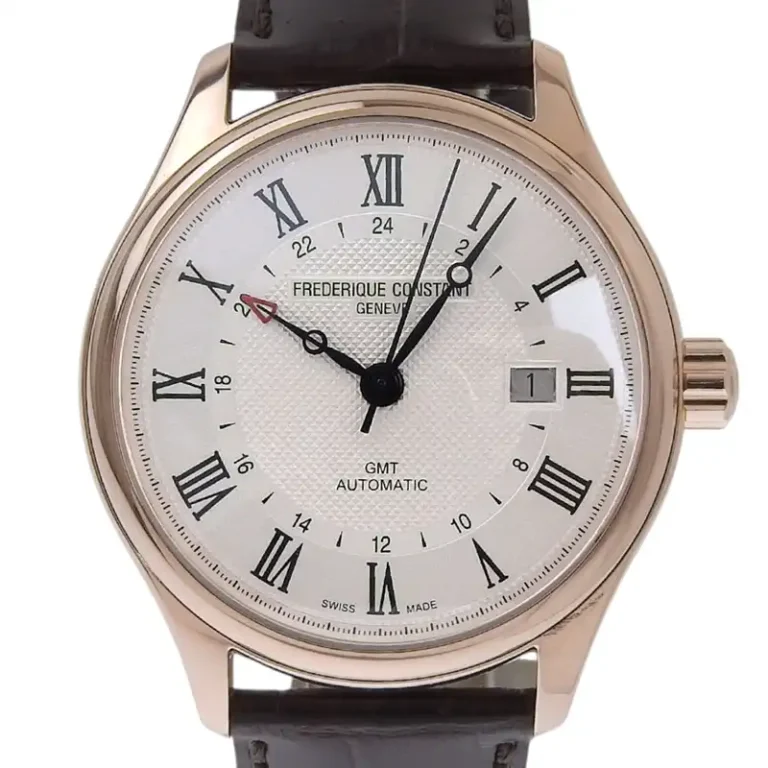 フレデリック・コンスタント FREDERIQUE CONSTANT ケース：GP　ベルト：レザー クラシック GMT FC-350MC5B4