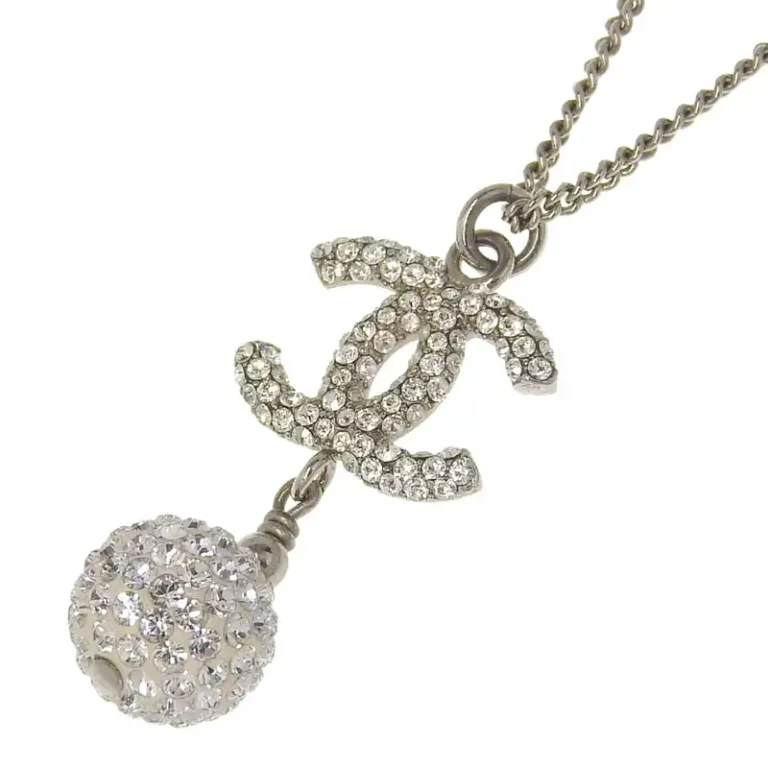シャネル CHANEL メタル×ラインストーン ココマーク ネックレス B18S