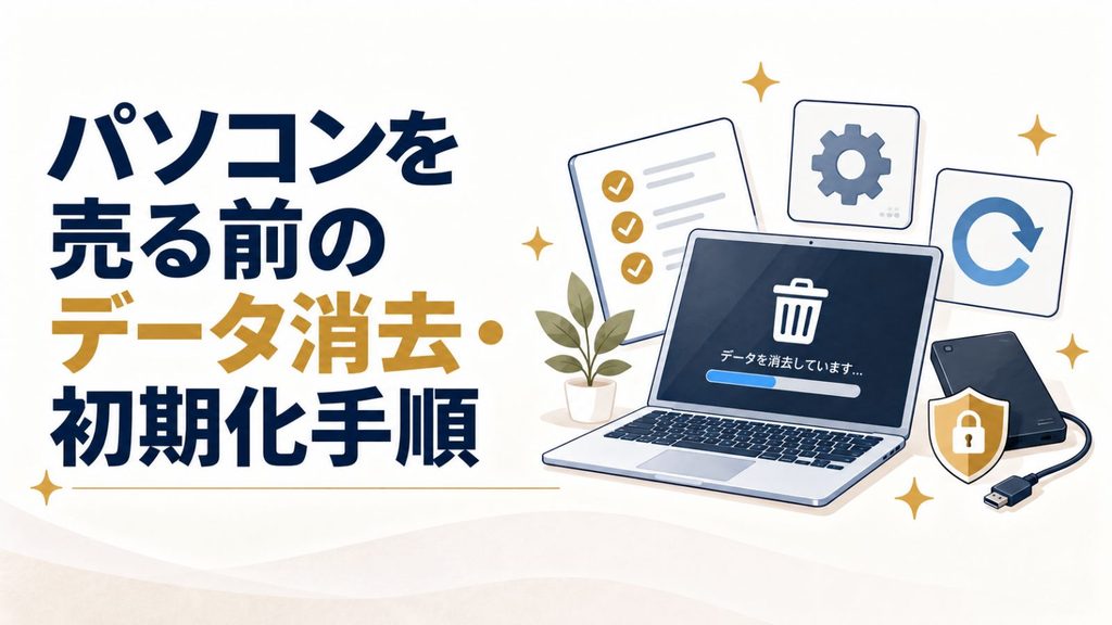 パソコンを売る前のデータ消去・初期化手順