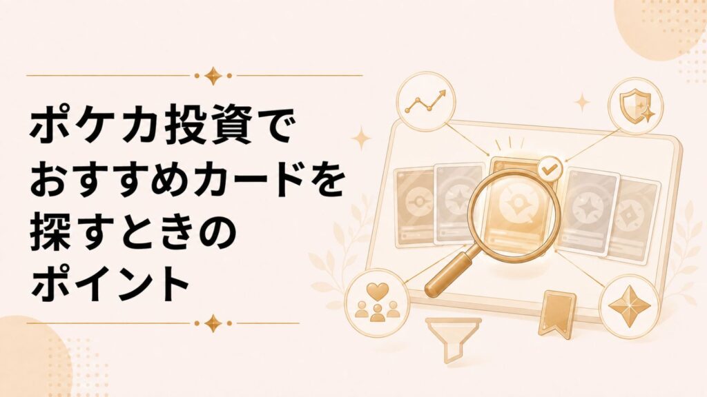 ポケカ投資でおすすめカードを探すときのポイント