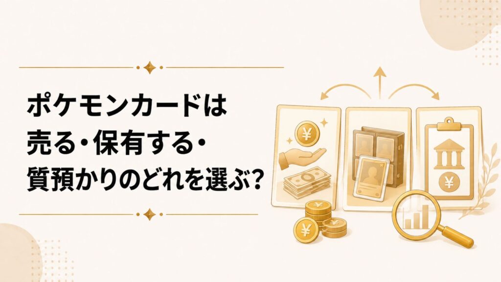 ポケモンカードは売る・保有する・質預かりのどれを選ぶ？