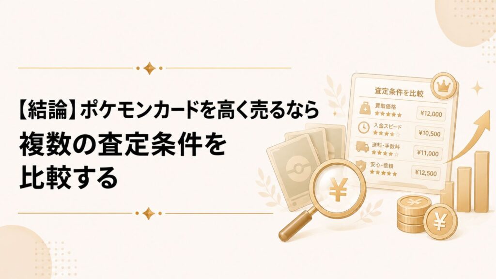 【結論】ポケモンカードを高く売るなら複数の査定条件を比較する