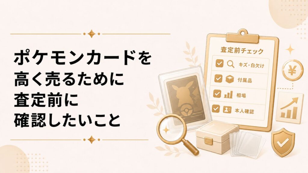 ポケモンカードを高く売るために査定前に確認したいこと