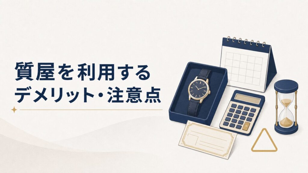 質屋を利用するデメリット・注意点