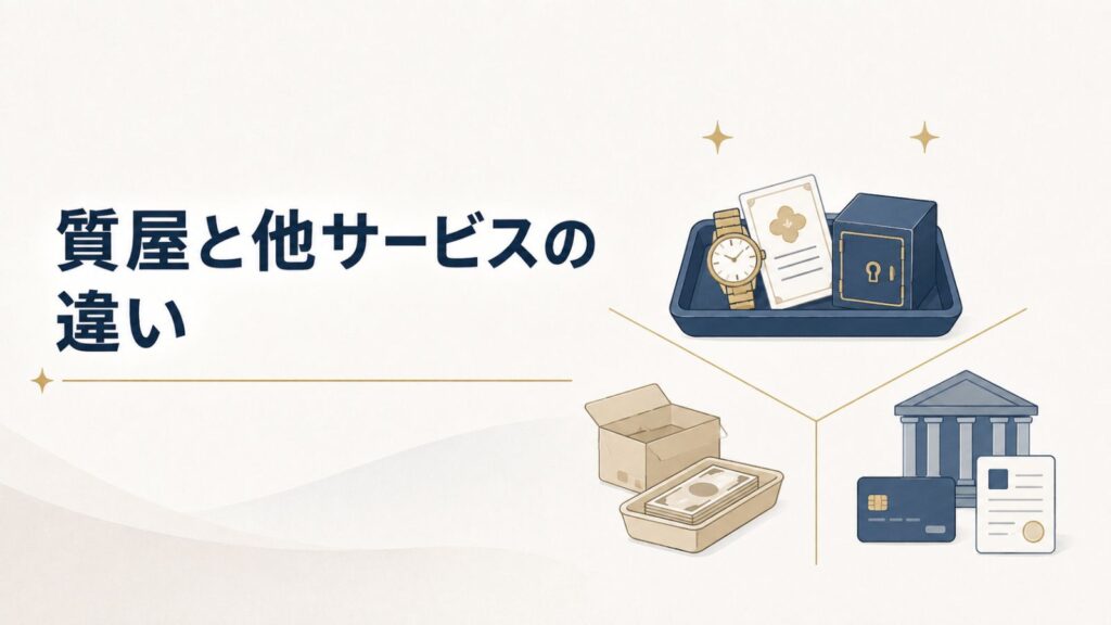質屋と他サービスの違い