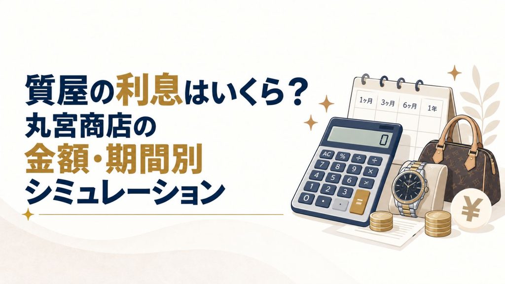 質屋の利息はいくら？丸宮商店の金額・期間別シミュレーション