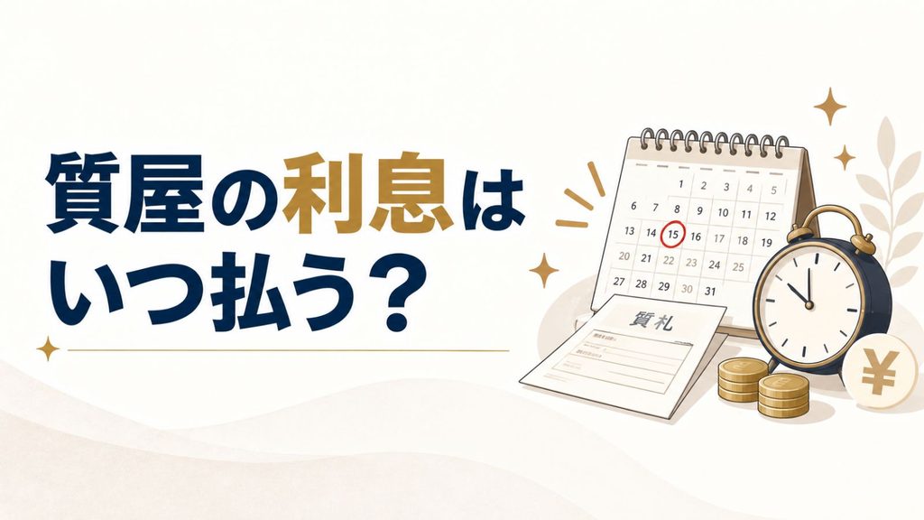 質屋の利息はいつ払う？