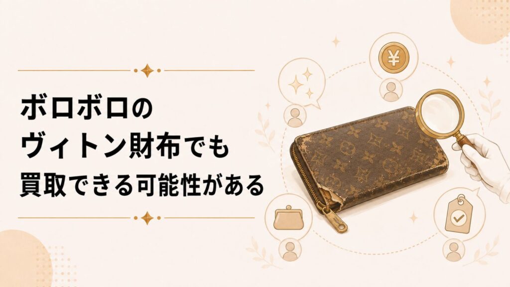 ボロボロのヴィトン財布でも買取できる可能性がある