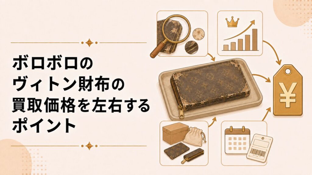 ボロボロのヴィトン財布の買取価格を左右するポイント