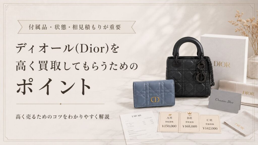 ディオール(Dior)を高く買取してもらうためのポイント