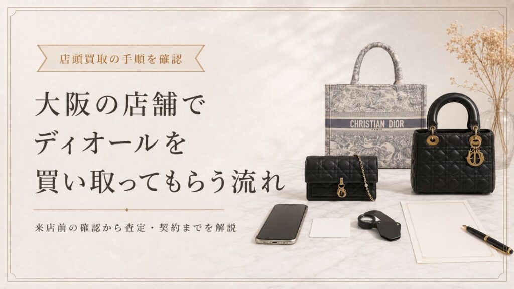 大阪の店舗でディオールを買い取ってもらう流れ