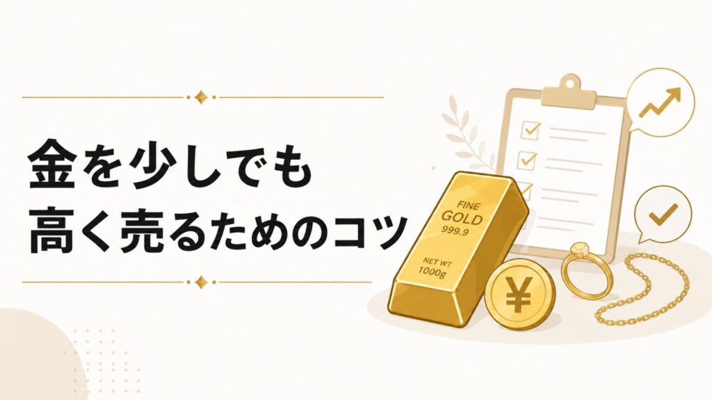金を少しでも高く売るためのコツ