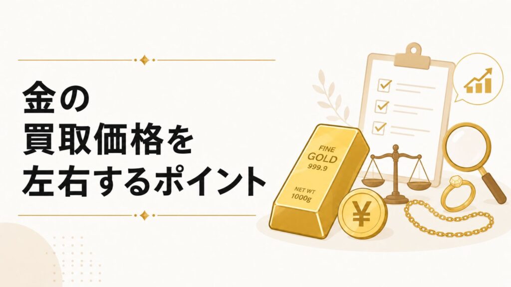 金の買取価格を左右するポイント
