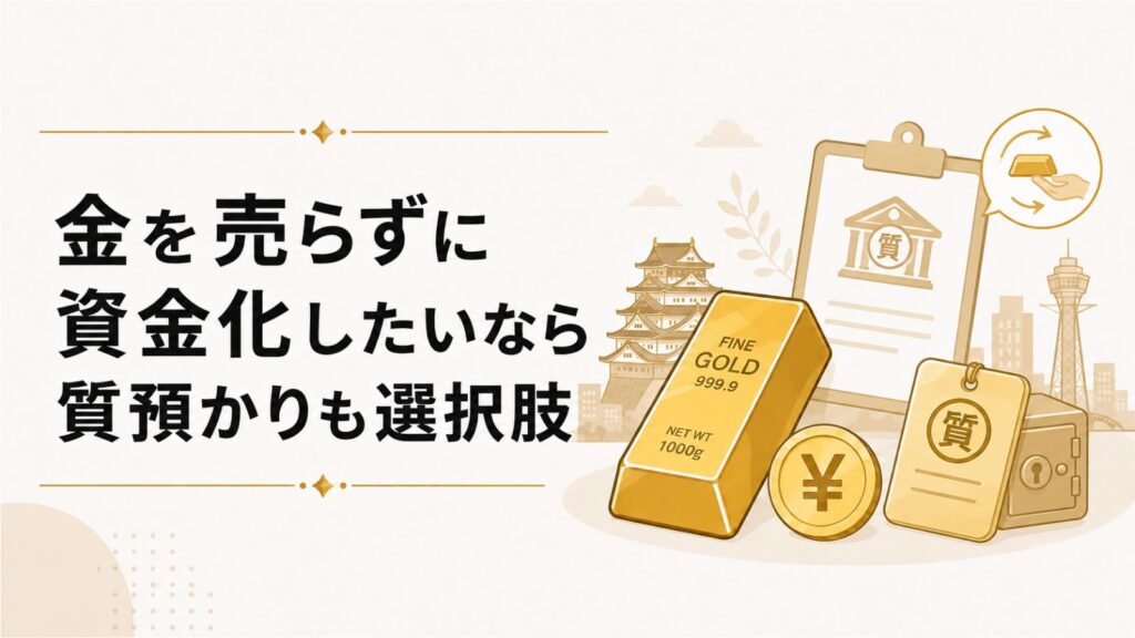 金を売らずに現金化したいなら質預かりも選択肢
