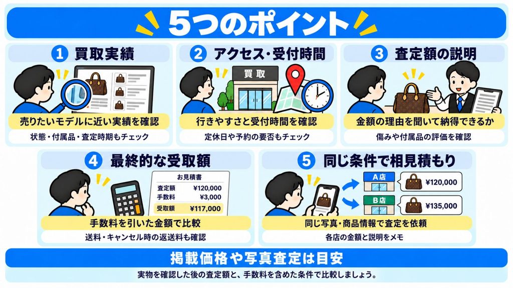 大阪でヴィトン買取店を比較する際のポイント