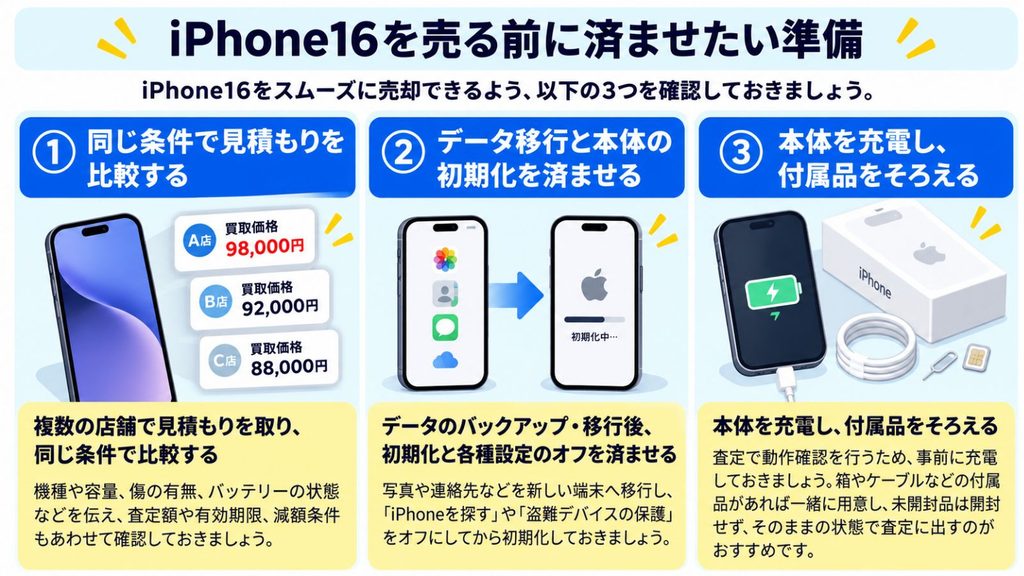 iPhone16を売る前に済ませたい準備
