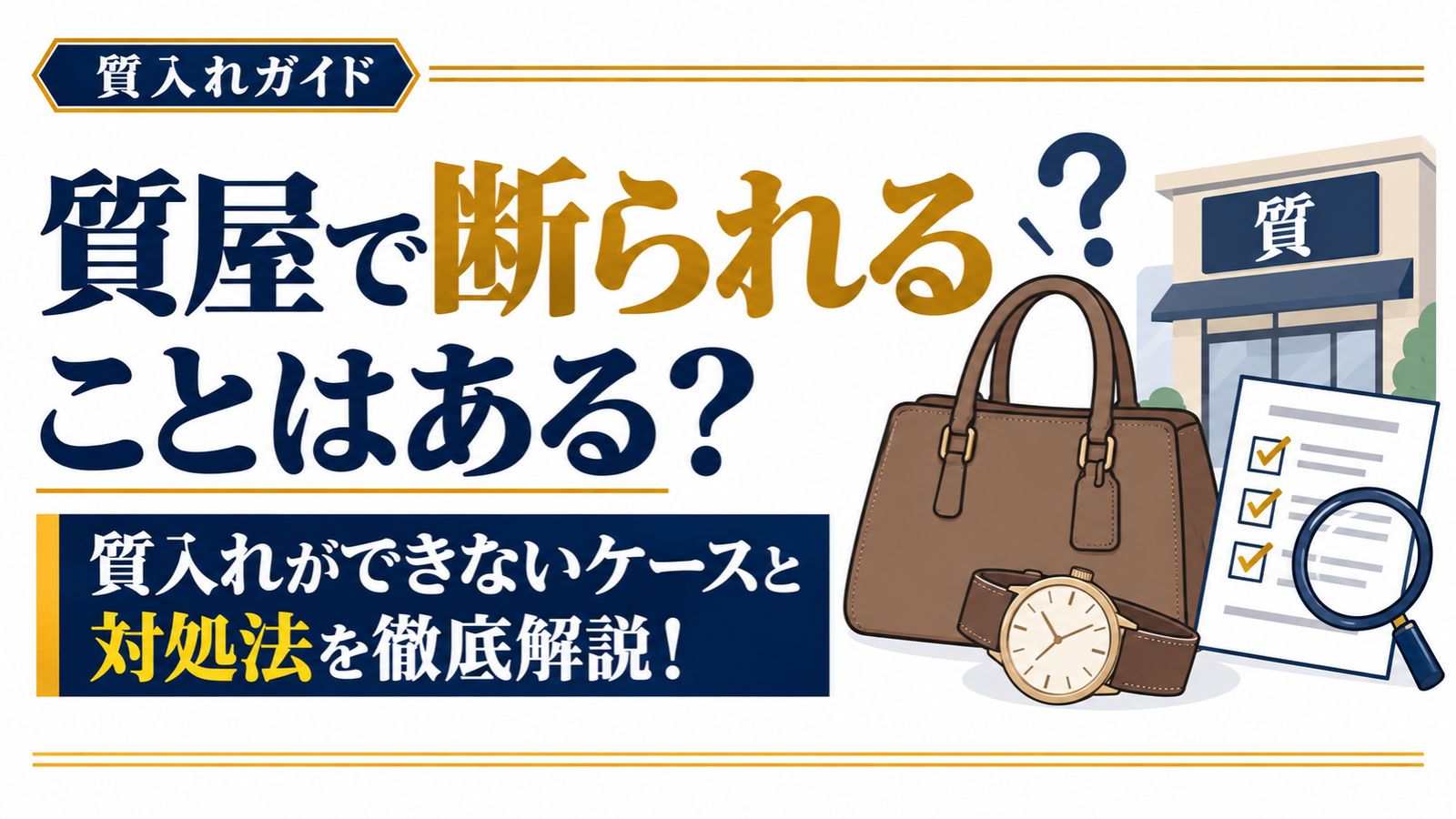 質入れできないものは？質屋で断られる理由と対処法を解説